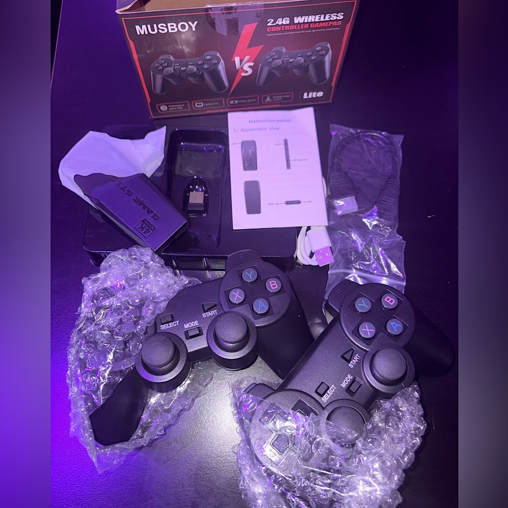 MUSBOY 2.4G Wireless Gamepad Controllers | 2 Controllers + USB Receiver |NIB